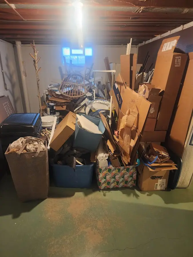 Roll-off dumpster container at job site for Concrete Dumpster Rental in Whitestown